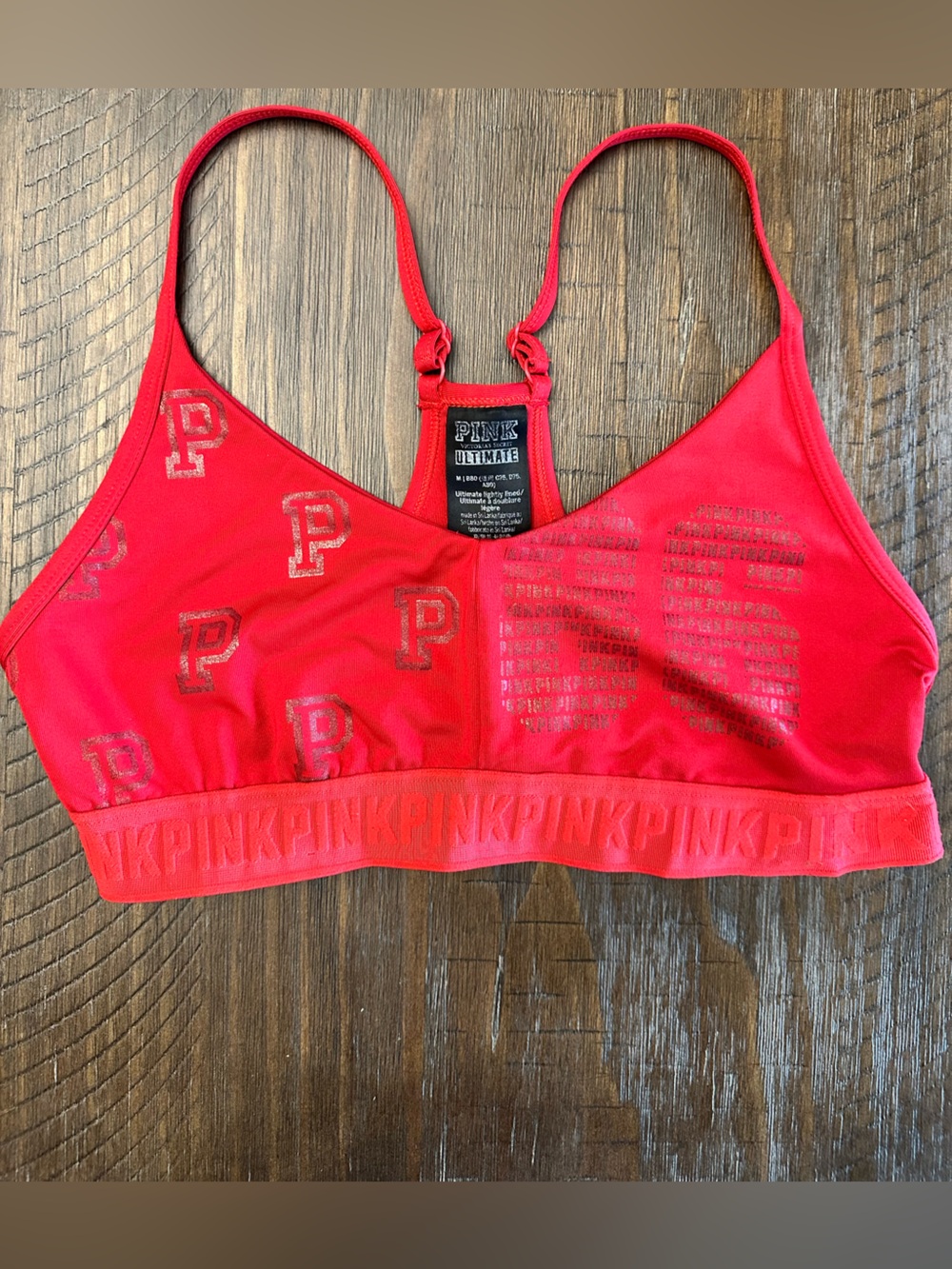 PINK Victoria's Secret Red Logo Wireless Bralette